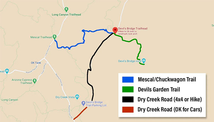 Devils Bridge map
