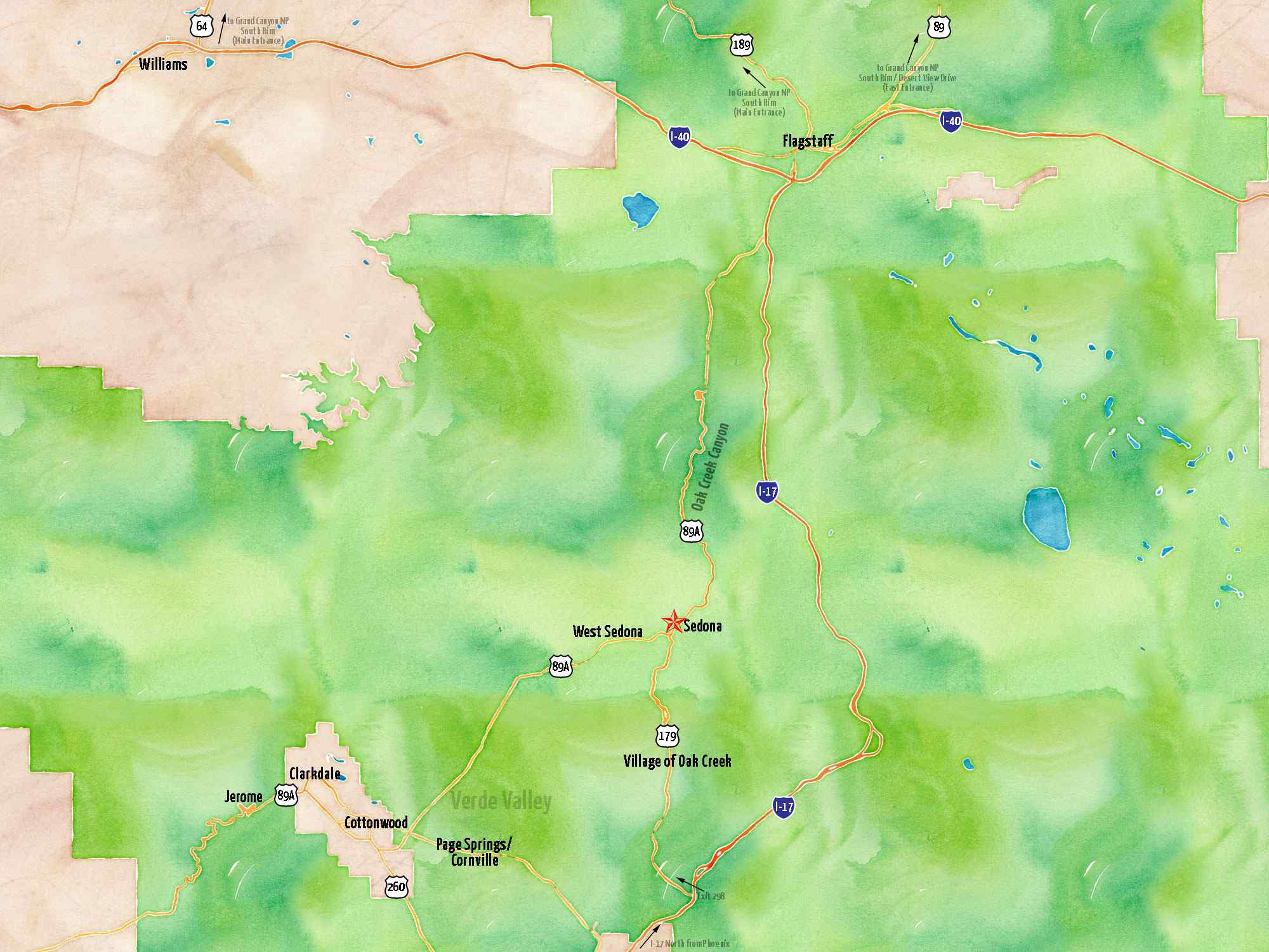 map of northern arizona Northern Arizona Map See Sedona On A Map Of Northern Arizona