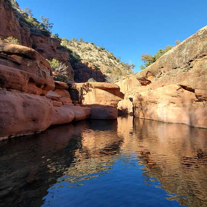 The Crack at Wet Beaver Creek Sedona swimming hole